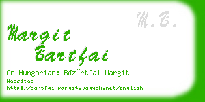 margit bartfai business card